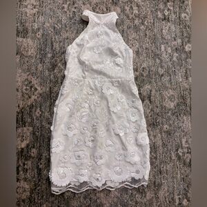 Milly Harriet Floral Holter Dress in White